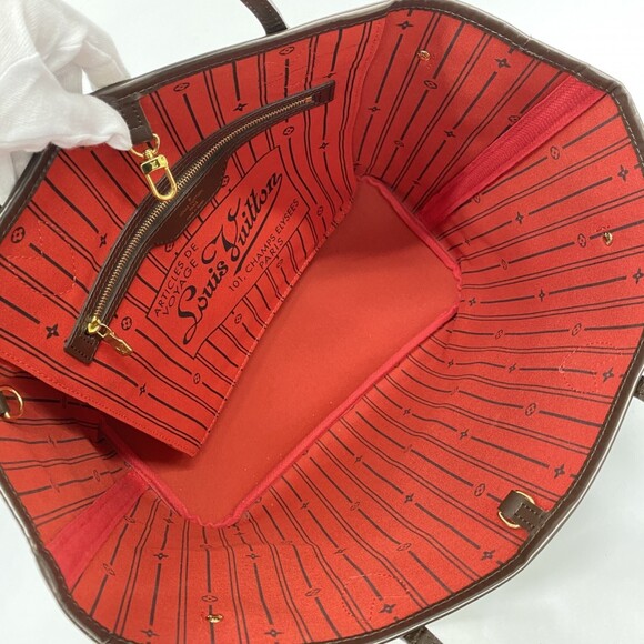 LOUIS VUITTON Authentic Brown Damier Neverfull MM Tote Bag - Picture 4 of 13